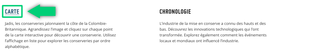 Capture d'écran avec flèche pointant vers l'exemple décrit ci-dessous.